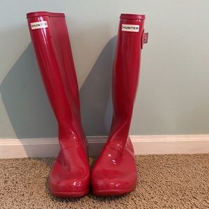 Hunter Red Women's Original Tall Gloss Rain Boots